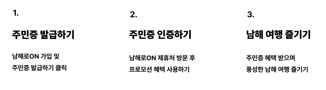 남해로온 주민증 사용 방법 안내